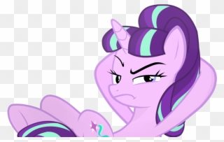 Contempt, Edit, Inverted Mouth, Reaction Image, Safe, - Starlight Glimmer Crossed Legs Clipart