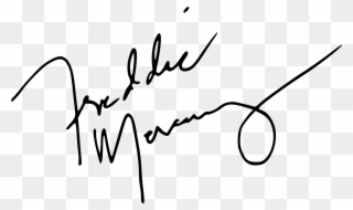 Open - Freddie Mercury Autograph Clipart