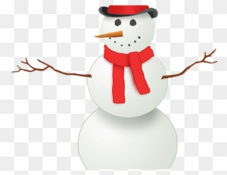 Scarf Clipart Snow Man - Snowman - Png Download