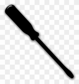 Screwdriver Clipart Tool - Paintbrush Black And White - Png Download