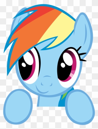 Clip Arts Related To - My Little Pony Rainbow Dash Head - Png Download