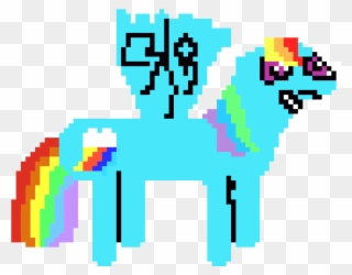 Rainbow Dash - Pixel Art Clipart