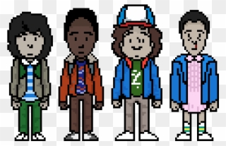 Mike, Lucas, Dustin, And Eleven - Eleven Clipart