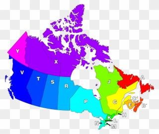 Canadian Postal Districts - Map Of Canada Without Province Names Clipart