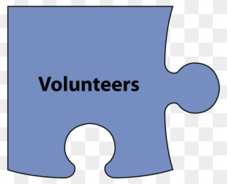 A Corner Puzzle Piece With The Word Volunteers Over - Corner Puzzle Piece Clipart