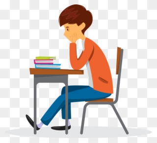 How To Help Your Students Find And Maintain Enthusiasm - Cartoon Students Sitting At Desk Clipart