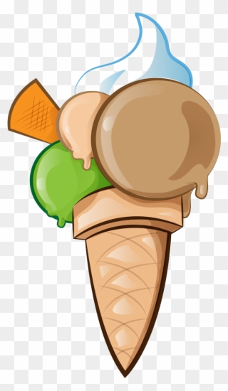 Transparent Cone Cartoon - Ice Cream Cone Thumbs Up Clipart