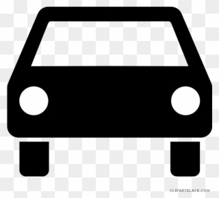 Car Front View Clipart - Car Front View Clipart Black And White - Png Download