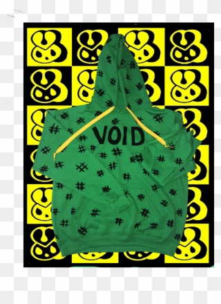 Image Of Void Green All Over Scratch Hoodie Clipart
