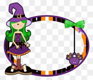 Halloween Frameshalloween Iiholidays Halloweenclipartwitches - Png Download