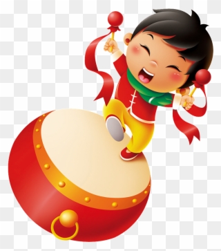 This Graphics Is Little Boy Standing On The Drum, Transparent Clipart