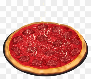 Download Pizza With Tomato And Salami Clipart Png Photo Transparent Png
