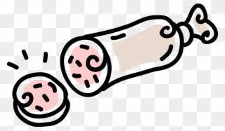 Vector Illustration Of Salami Cured Sausage Fermented Clipart