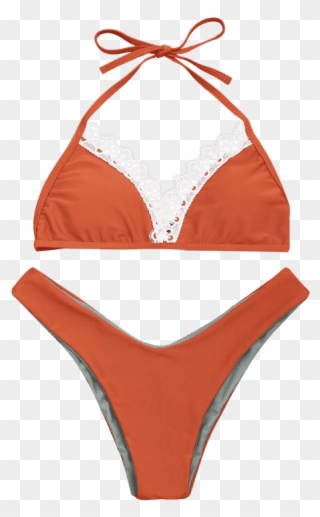 Laced Halter High Cut Bikini Set Jacinth Bikinis S Clipart