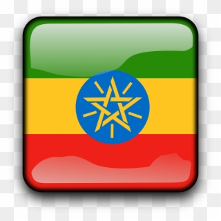 Ethiopia, Flag, Country, Nationality, Square, Button Clipart