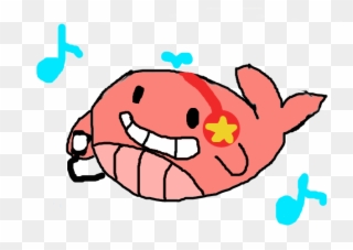 Tiny Floating Whale, With Mp3 Player By Goinallwomp Clipart