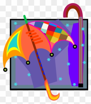 Vector Illustration Of Umbrella Or Parasol Rain Protection Clipart