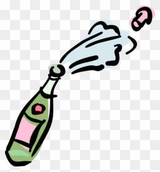Vector Illustration Of Champagne Carbonated Sparkling Clipart