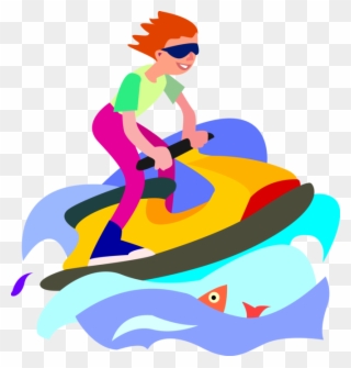 Vector Illustration Of Personal Watercraft Personal Clipart