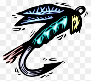 Vector Illustration Of Sport Fisherman Angler's Fish Clipart