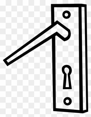 Vector Illustration Of Door Knob Or Door Handle Manually Clipart