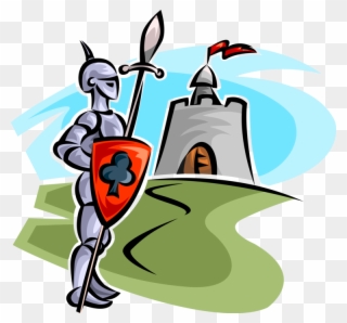 Vector Illustration Of Medieval Knight In Armor With Clipart