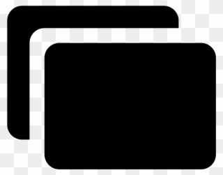 This Icon Is Of Two Squares Placed Over Each Other Clipart