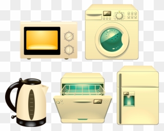 Refrigerator Washing Machine Household Clipart