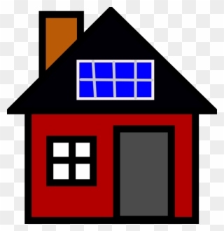 House With Solar Clip Art At Clker - Shapes In Everyday Objects - Png Download