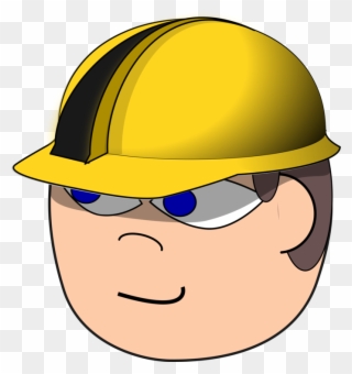 Hard Hats Helmet Construction Site Safety Laborer - Worker With Hard Hat Clipart - Png Download