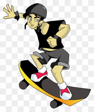 Skateboarding Quad Skates Ice Skating Roller Skating - Person Skateboarding Clipart Png Transparent Png