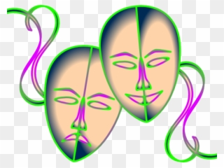 Theater Masks Clipart - Theatre Mask - Png Download