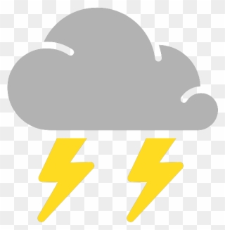 Clipart Rain Thunderstorm - Thunderstorm Clipart - Png Download