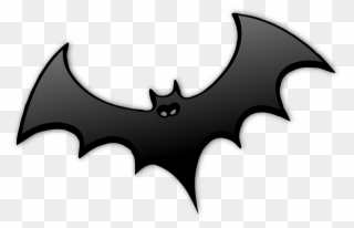 Bat Black Dracula Wings Spread Hallow Silhouette Clip - Halloween Clip Art - Png Download
