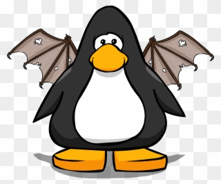 Brown Bat Wings From A Player Card - Penguin With Top Hat Clipart