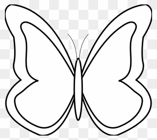 Black And White Free Collection Download Share - Butterfly Black And White Clip Art - Png Download