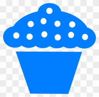Cupcakes Clipart Blue - Transparent Food Icon Grey - Png Download