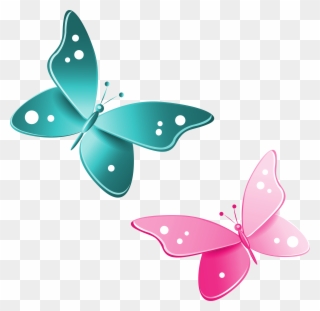 Blue And Pink Butterflies Png Imageu200b Gallery Yopriceville - Pink Butterfly Clipart Png Transparent Png