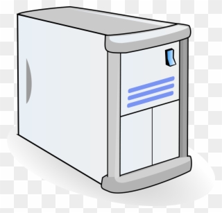 Computer Server Clip Art - Computer System Unit Cartoon - Png Download
