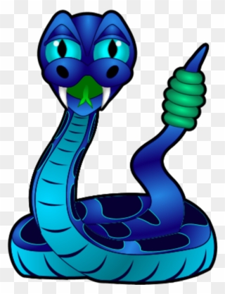 Rattlesnake Clipart Animated - Blue Snake Clipart - Png Download