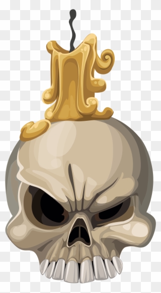 Cobra Clipart Skull - Vela De Halloween Desenho - Png Download