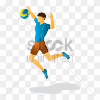 Man Playing Volleyball Clipart Volleyball Clip Art - Volleyball - Png Download
