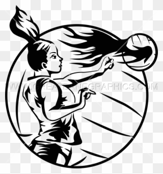 Download Spiking In Volleyball Black And White Clipart - Volleyball On Fire Png Transparent Png