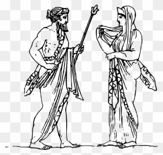 Clip Art Library - Hera And Zeus Fight - Png Download