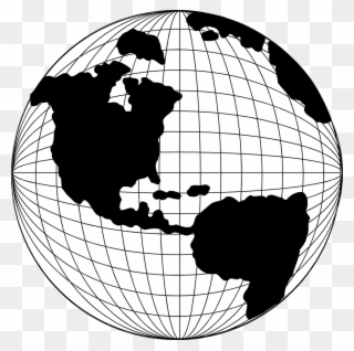 Globe Clipart Globe Map Pencil And In Color - Globe Line Art Png Transparent Png