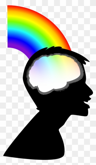 File - Rainbow Brain - Svg - Biopsychological Perspective Clipart
