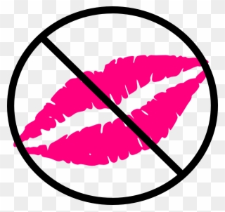No Kissy Lips Clip Art - Png Download
