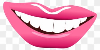 Lips Pink Png Clipart Image - Teeth Clipart With Pink Lip Transparent Png
