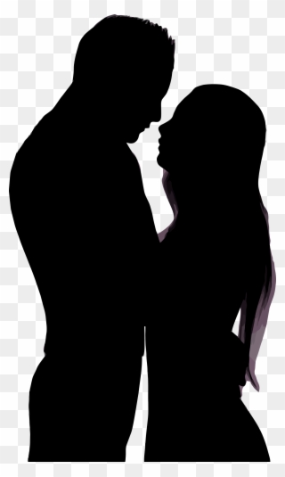 Couple Clipart Love Png - Man And Woman Embracing Silhouette Transparent Png