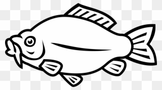 Clip Art Black And White Ufeff - Carp Vector - Png Download